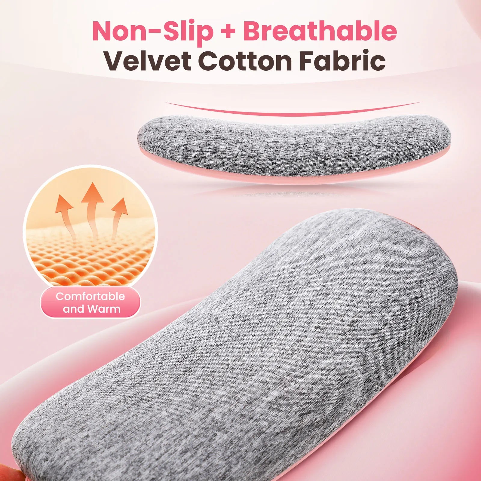 Menstrual Relief Belt – Heated Massage Pad for Period Cramps with 3 Heat Levels & 4 Massage Modes
