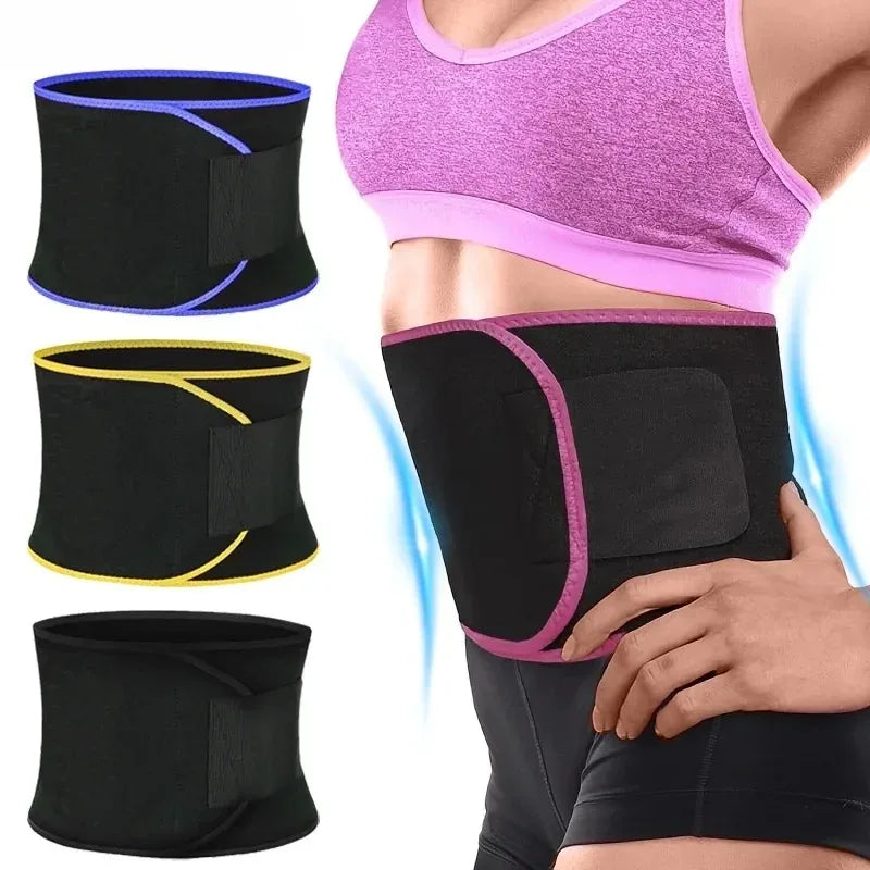 Slimming Waist Trainer Sweat Belt – Tummy Trimmer & Workout Waist Support with Phone Pocket