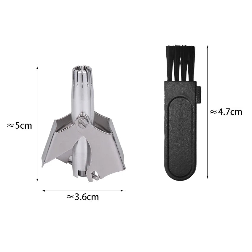 Premium Stainless Steel Manual Nose & Ear Hair Trimmer | Washable Portable Nose Hair Shaver | Precision Facial Grooming Tool for Men & Women