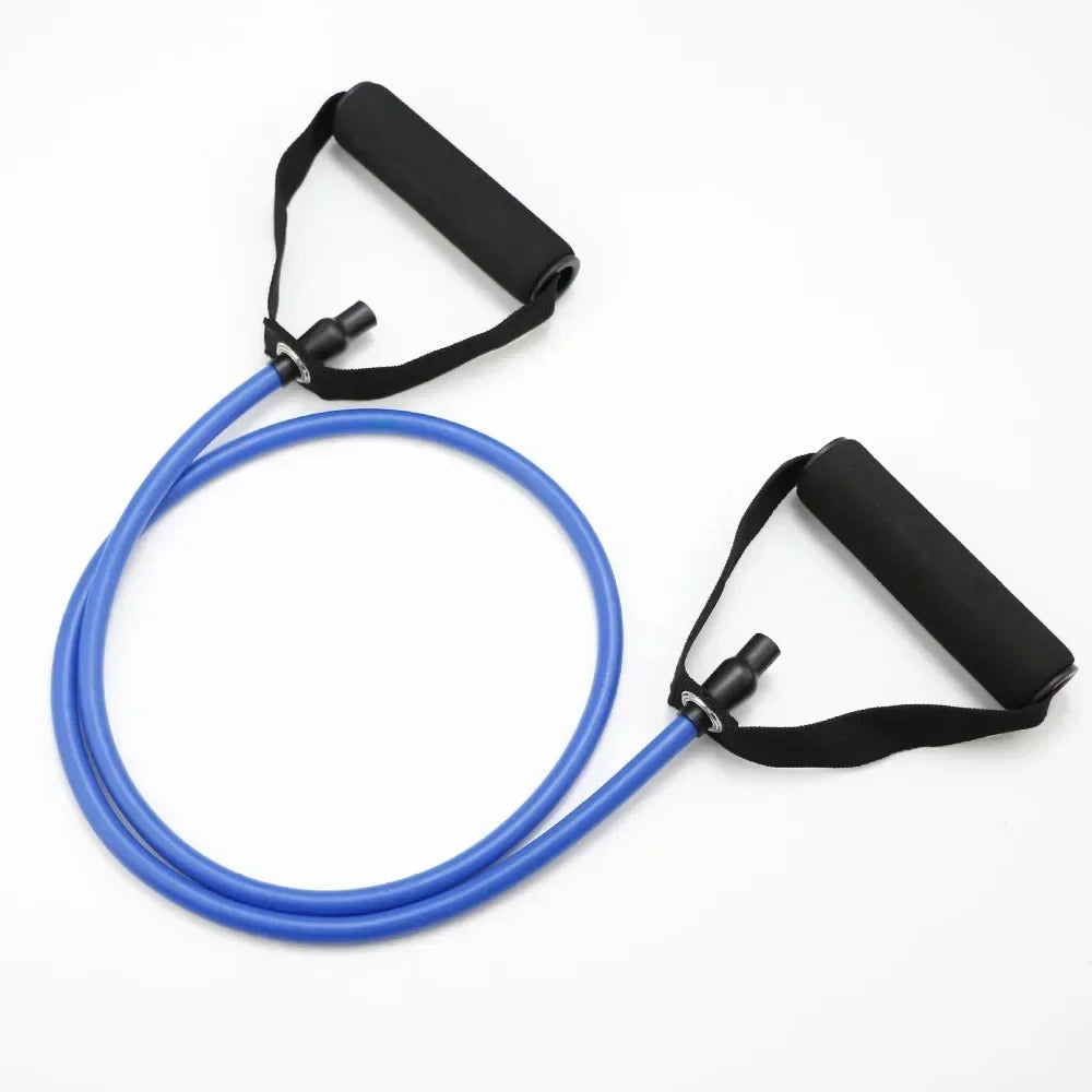 Adjustable Resistance Band with Handles & Foot Pedal | High Elastic Latex Exercise Band for Strength Training, Yoga, Pilates, Stretching & Home Fitness