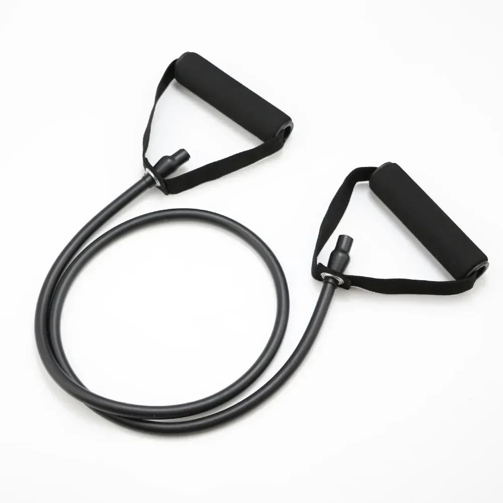 Adjustable Resistance Band with Handles & Foot Pedal | High Elastic Latex Exercise Band for Strength Training, Yoga, Pilates, Stretching & Home Fitness