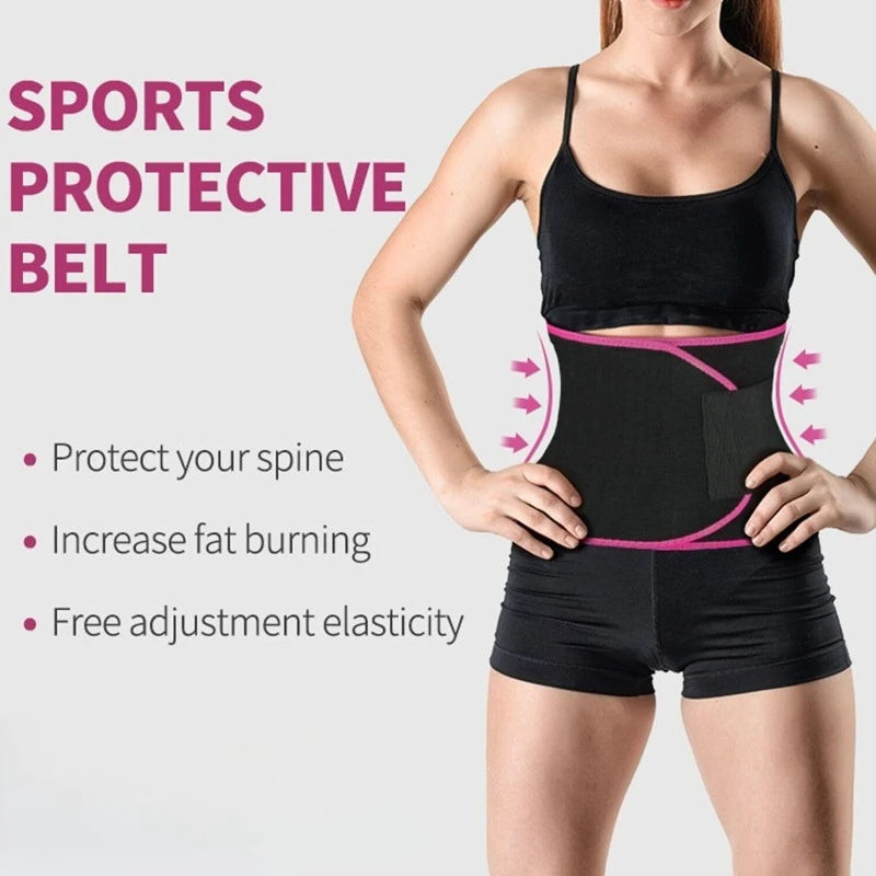 Slimming Waist Trainer Sweat Belt – Tummy Trimmer & Workout Waist Support with Phone Pocket