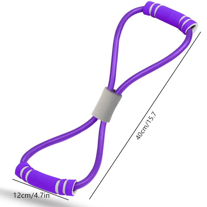 Adjustable Resistance Band with Handles & Foot Pedal | High Elastic Latex Exercise Band for Strength Training, Yoga, Pilates, Stretching & Home Fitness