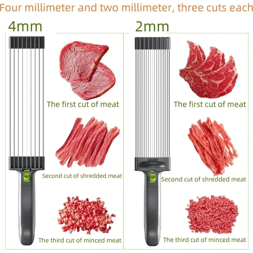 18-Blade Meat Slicer & Vegetable Cutter – One-Press Heavy-Duty Kitchen Cutting Tool with Safety Cover