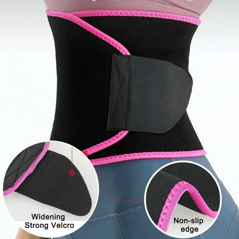 Slimming Waist Trainer Sweat Belt – Tummy Trimmer & Workout Waist Support with Phone Pocket