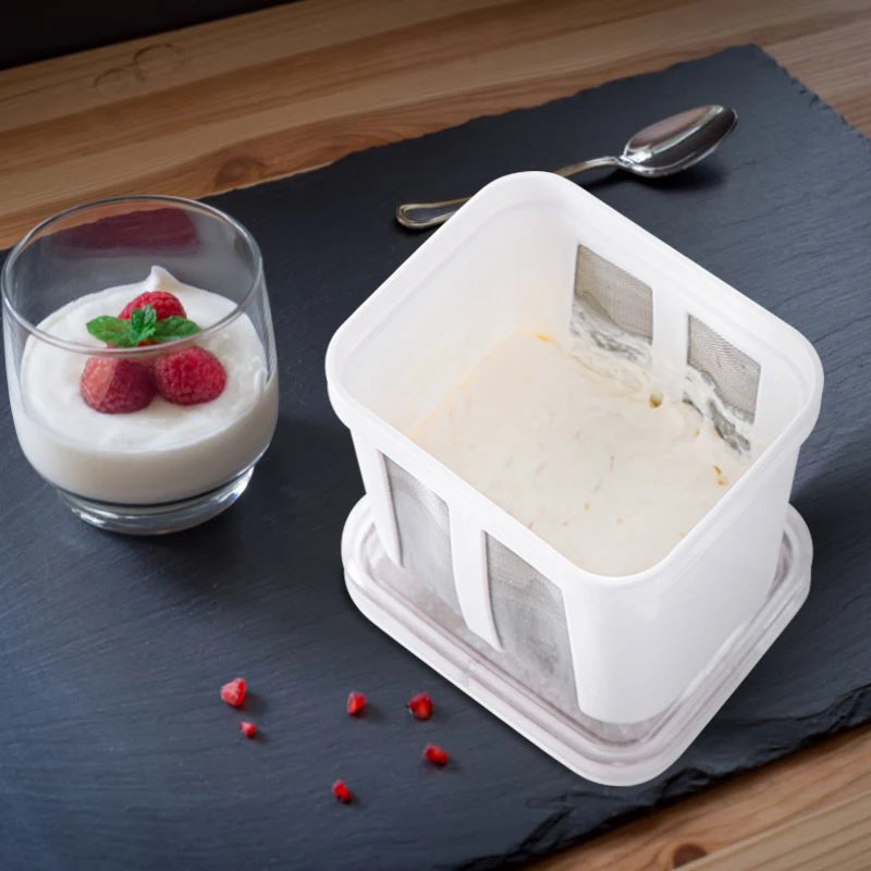 Multi-Purpose 1100ML Yogurt Strainer & Filter | BPA-Free Greek Yogurt Maker for Homemade Yogurt, Labneh, Hung Curd, Soft Cheese & Healthy Drinks